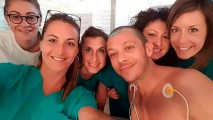 Valentino Rossi und Krankenschwestern