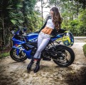 Jessie mit Suzuki GSX-R