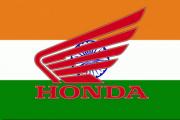 Retusche Indien Fahne mit Honda Logo