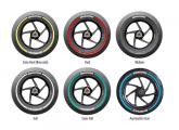 Bridgestone MotoGP Reifenpaare mit Farben