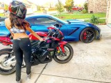 Katarina mit Honda CBR