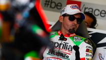 Max Biaggi beim Test mit Aprilia in Misano