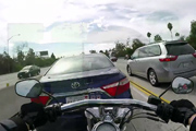Motorrad Unfall bei Spurwechsel