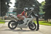 Two Babes one Bike