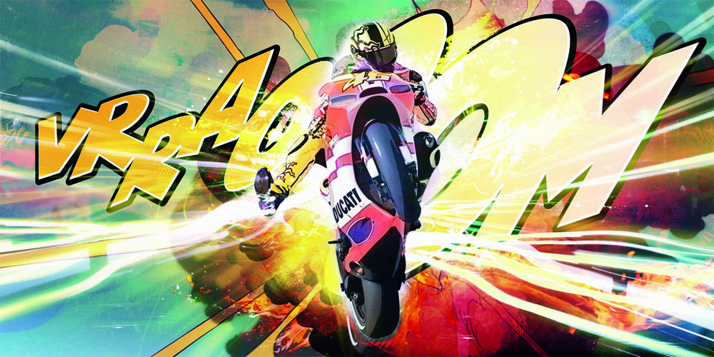 Pat Kuleta Rossi Ducati Art - The Fighter