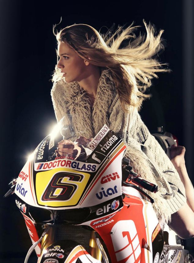 Honda LCR im Fotoshoot mit Beatriz Donoro