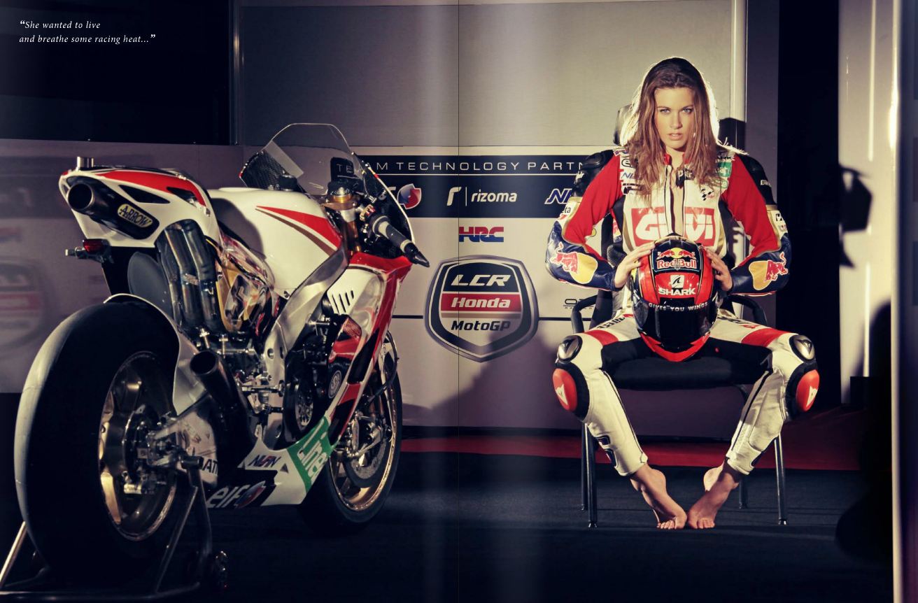 Honda LCR im Fotoshoot mit Beatriz Donoro