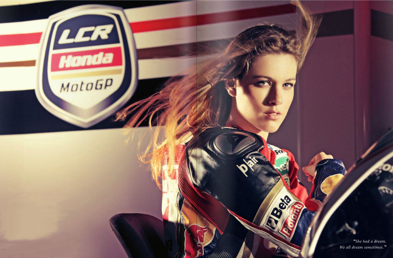 Honda LCR im Fotoshoot mit Beatriz Donoro