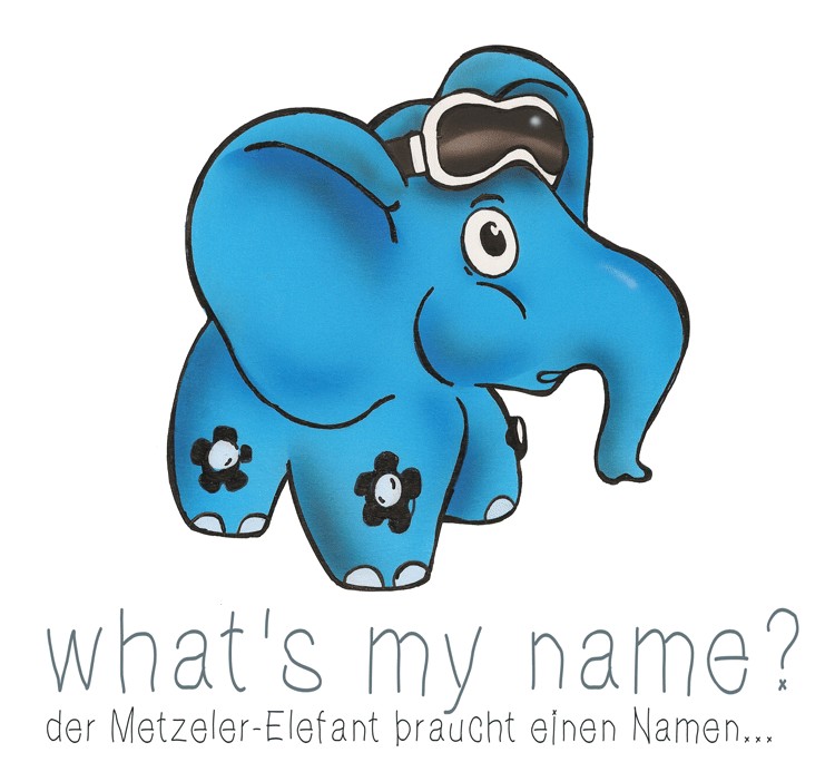 Metzeler Maskottchen blauer Elefant