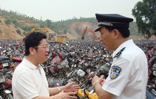 Shenzhen - illegale Motorräder