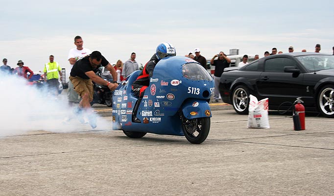 Bill Warner mit Turbo Hayabusa - 502km/h