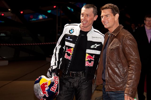 Chris Pfeiffer trifft Tom Cruise auf Premiere zu Mission Impossible