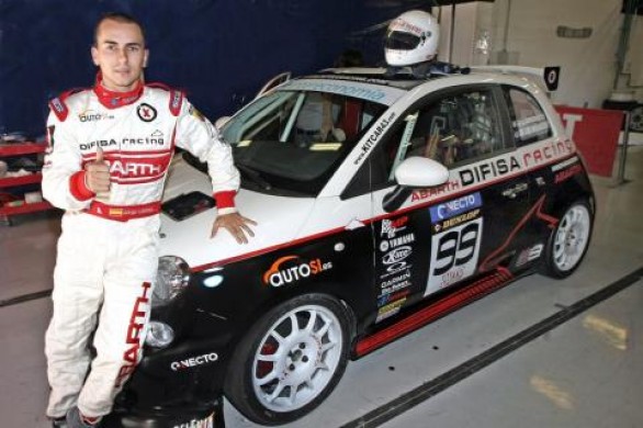 2010 Jorge Lorenzo fuhr Endurance mit Fiat 500 Abarth