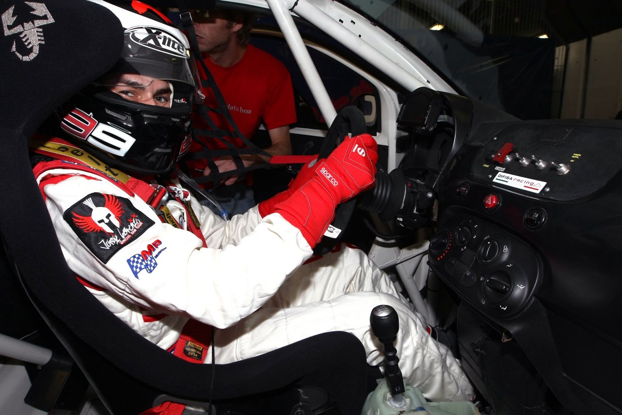 2010 Jorge Lorenzo fuhr Endurance mit Fiat 500 Abarth