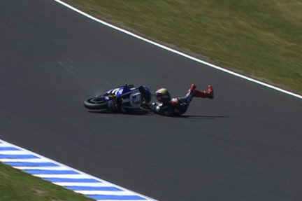 Jorge Lorenzo Sturz in Phillip Island beim Warm-Up
