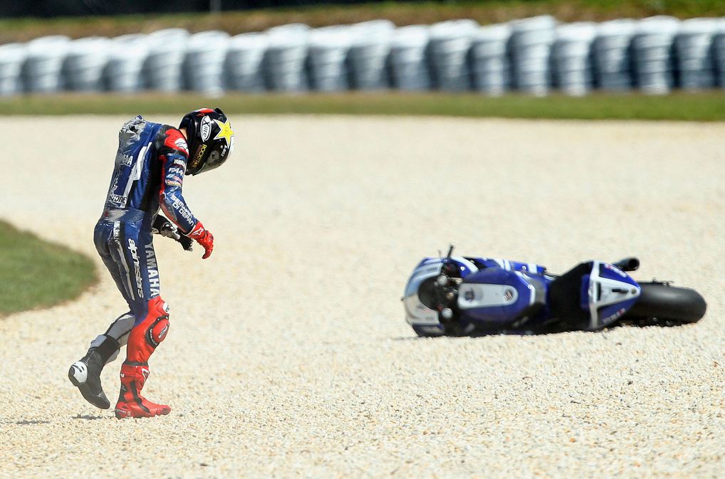 Jorge Lorenzo Crash beim Warm-Up in Phillip Island