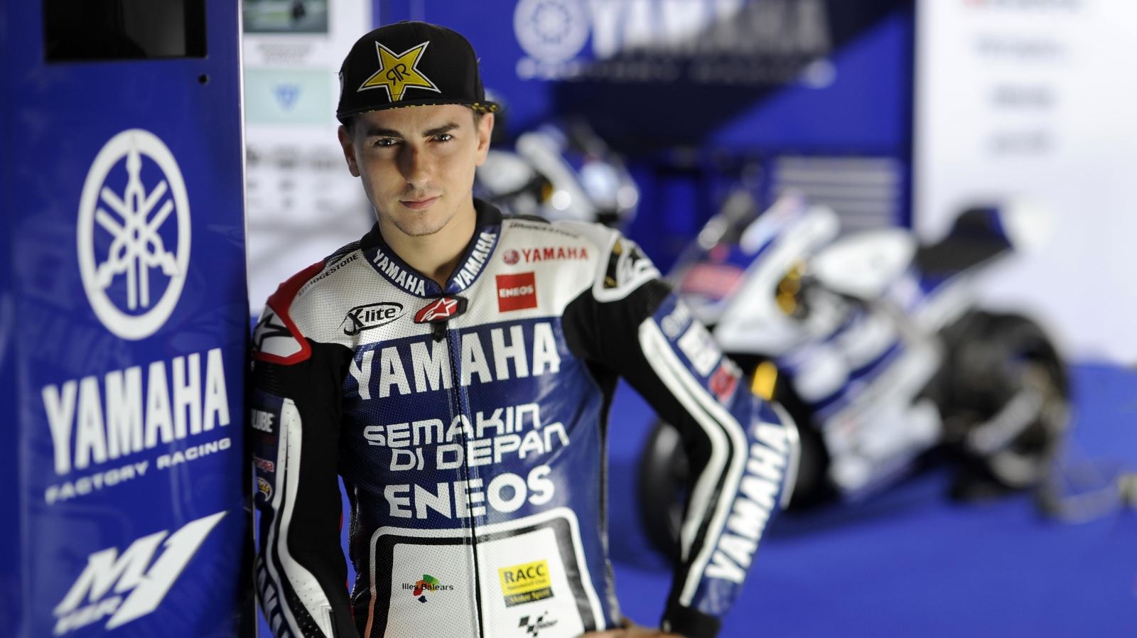 Jorge Lorenzo in der MotoGP Yamaha Box