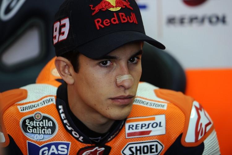 Marc Marquez mit Nasenflaster