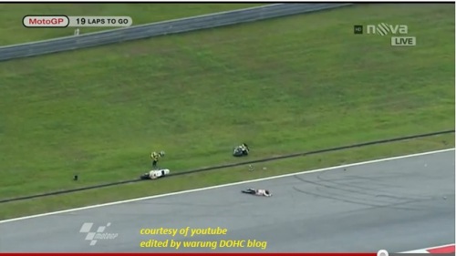 2011 Horror Crash in Sepang Marco Simoncelli Colin Edwards Valentino Rossi