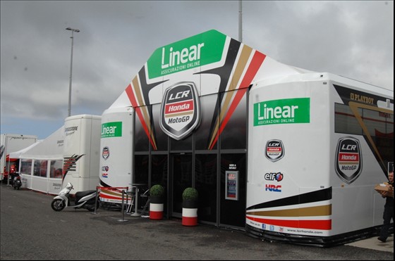 Stefan Bradl LCR Honda Linear Sponsor in Estoril