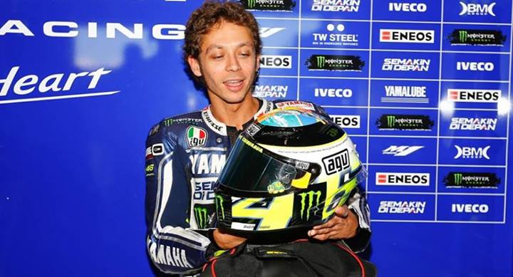 Valentino Rossi Tribut Marco Helm in Misano 2013